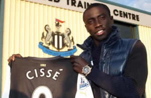 Papiss Cisse opened the scoring in Newcastle's 2-1 win at Aston Villa