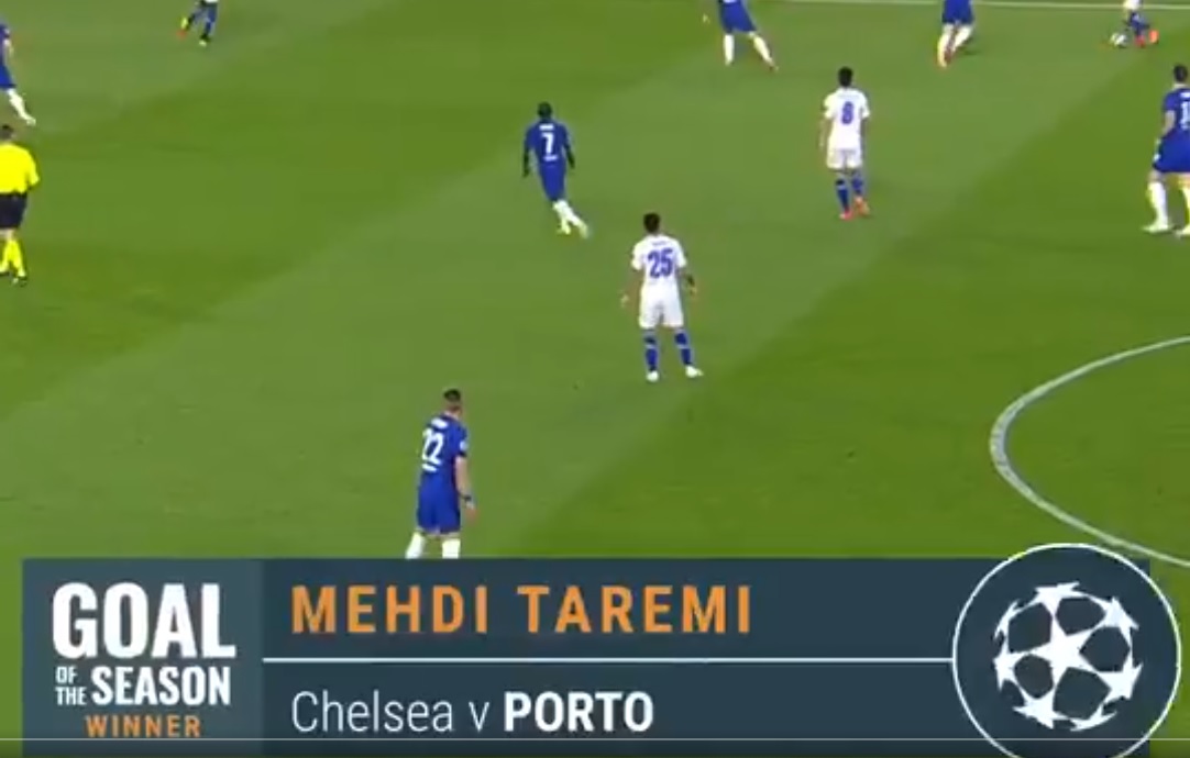 Mehdi Taremi Bicycle Kick For Porto Against Chelsea In The Champions League Voted Uefa Goal Of